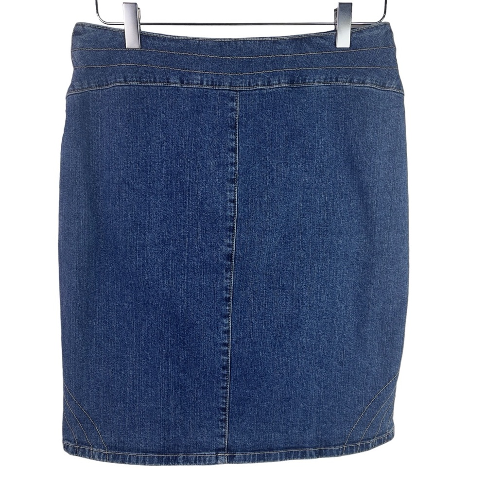 L.A. Blues Vintage Y2K 90s Zip Front Denim Jean Skirt Grunge Streetwear Size 10 - Picture 6 of 14
